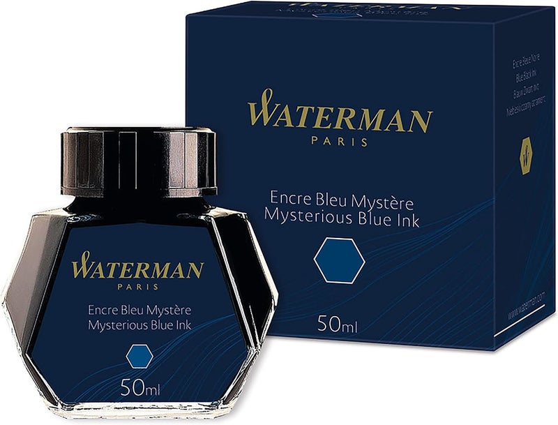 Waterman Bottled Ink Refill - Mysterious Blue (50ml) - Image 1
